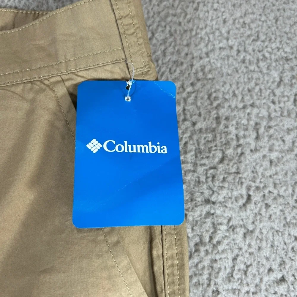 Columbia Washed Out Short Mens 40 Fossil Khaki Cotton 8 Inseam 149153245 NEW